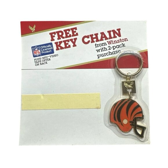RJ Reynolds Other - Lot 15 Vintage 1988 Cincinnati Bengals Winston Helmet Keychains Sealed Promo
